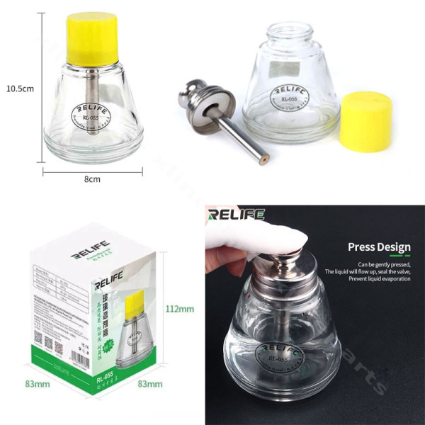 Conical Copper Core Glass Alcohol Dispenser Bottle Relife RL-055 150ml