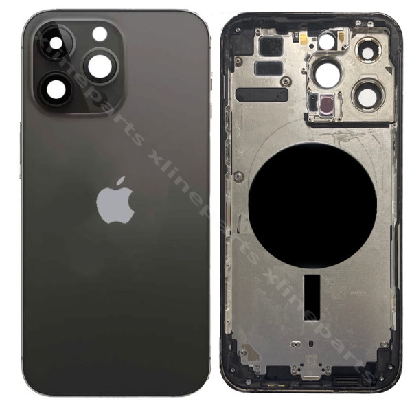 Back Battery and Middle Cover Apple iPhone 14 Pro Max black