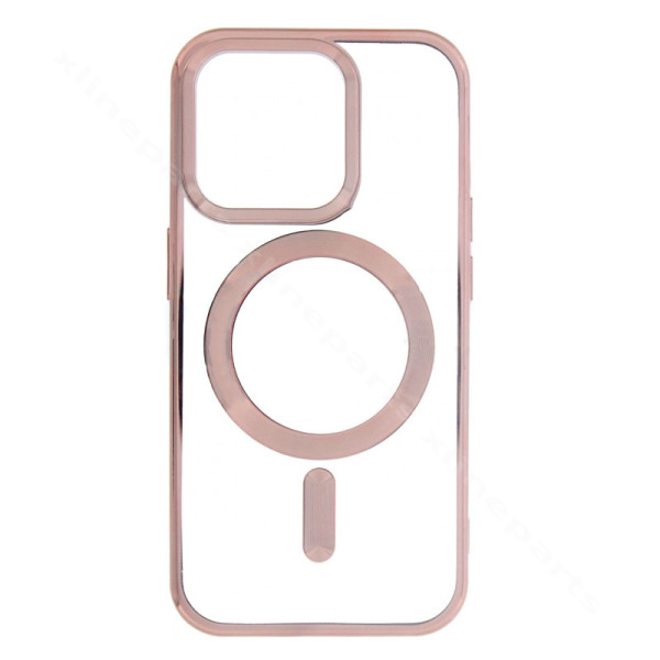 Back Case Magsafe Apple iPhone 15 Pro clear pink