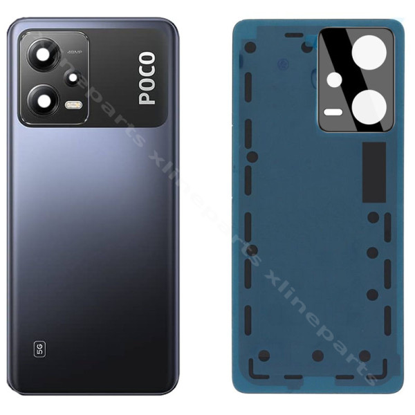 Back Battery Cover Lens Xiaomi Poco X5 5G black OEM
