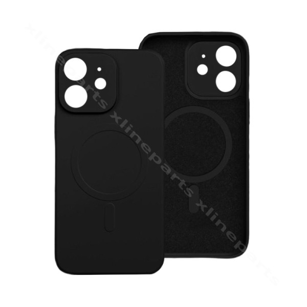 Back Case Silicone Gum Magsafe Apple iPhone 12 black
