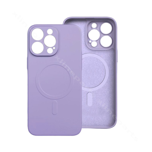 Back Case Silicone Gum Magsafe Apple iPhone 15 Pro Max purple