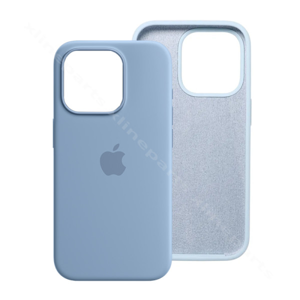 Back Case Silicone Magsafe Apple iPhone 15 Pro winter blue (Original)
