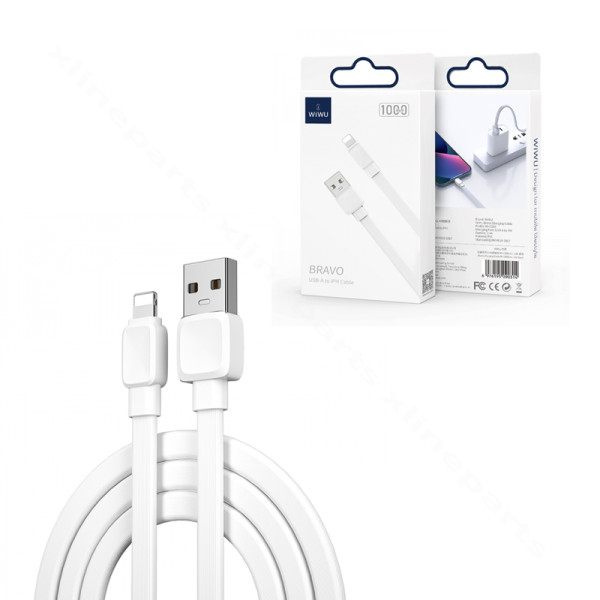Cable USB to Lightning Wiwu Bravo Series Wi-C003 2.4A 1m white