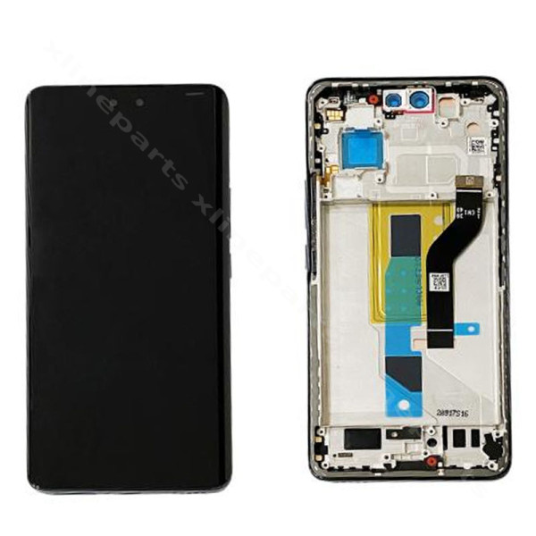 LCD Complete Frame Xiaomi 13 Lite 5G black (Original)