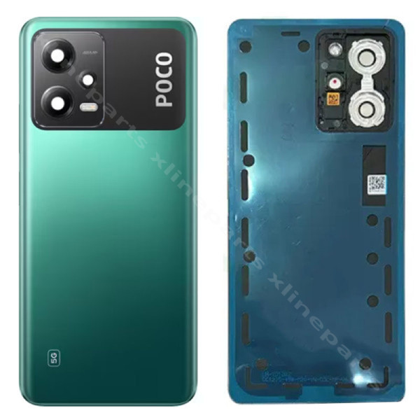 Back Battery Cover Lens Camera Xiaomi Poco X5 green