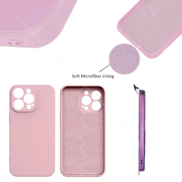 Задний чехол силиконовый в комплекте Apple iPhone 12 Pro Max розовый
