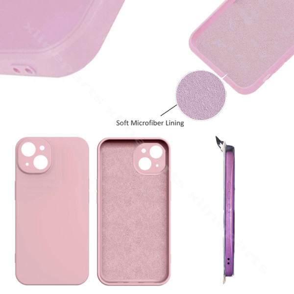 Задний чехол силиконовый в комплекте Apple iPhone 14 розовый