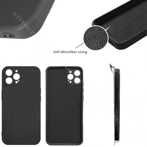 Back Case Silicone Complete Apple iPhone 12 Pro black