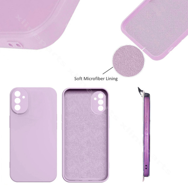 Задний чехол силиконовый в сборе для Samsung A54 A546 фиолетовый