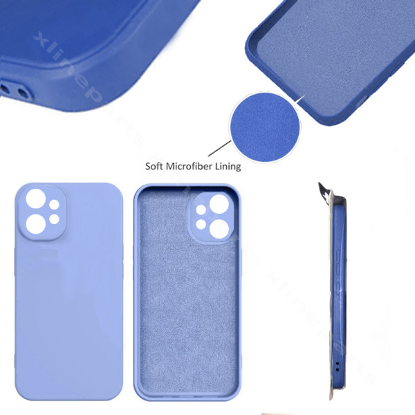 Задний чехол силиконовый в комплекте Xiaomi Redmi Note 12 4G фиолетовый