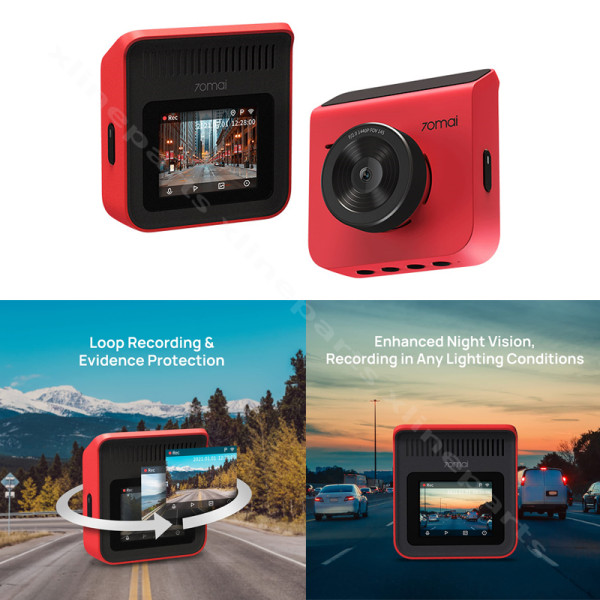 Xiaomi 70Mai Dash Cam A400 Red with Rear View Camera: full specifications,  photo