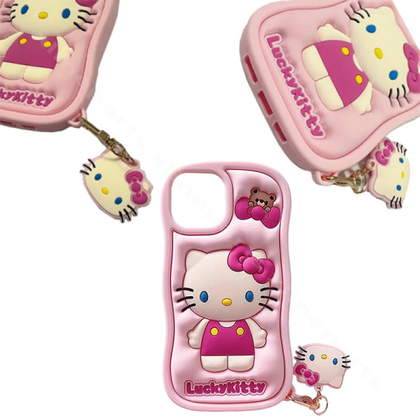 Πίσω θήκη Lucky Kitty Apple iPhone 11 ροζ