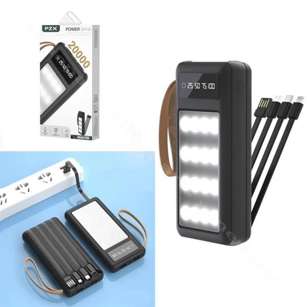 Power Bank PZX C160 2xUSB/ USB-C 20000mAh black