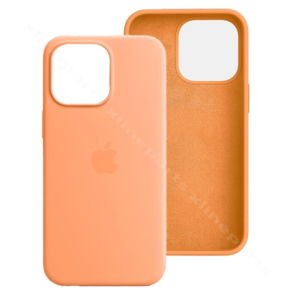 Задний чехол Силиконовый Magsafe Apple iPhone 15 Pro Max оранжевый (Оригинал)
