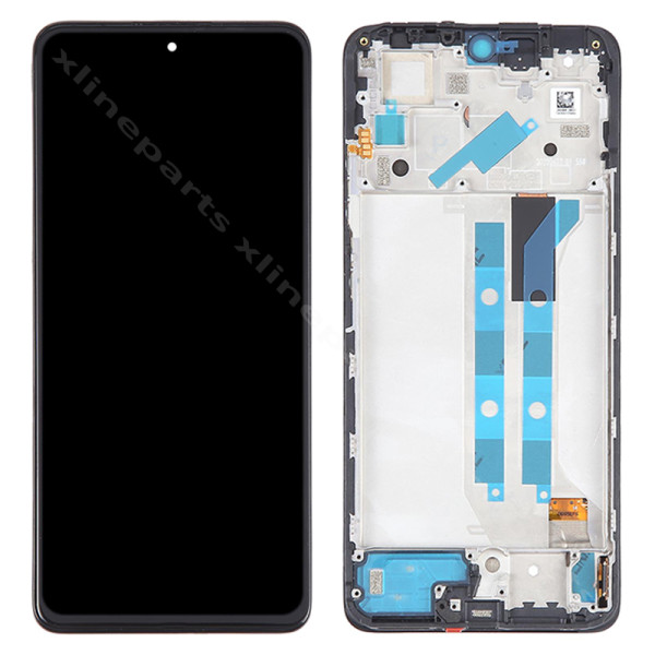 LCD Complete Frame Xiaomi Redmi Note 12 Pro 4G black (Original)