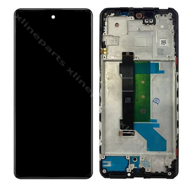LCD Complete Frame Xiaomi Redmi Note 12 Pro Plus 5G black (Original)