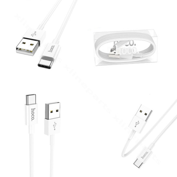 Cable USB to USB-C Hoco X64 Lightweight 1m white bulk