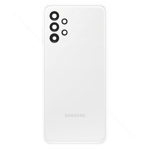 Задняя крышка аккумуляторного отсека для камеры Samsung A13 A135 /A137 4G белая OEM