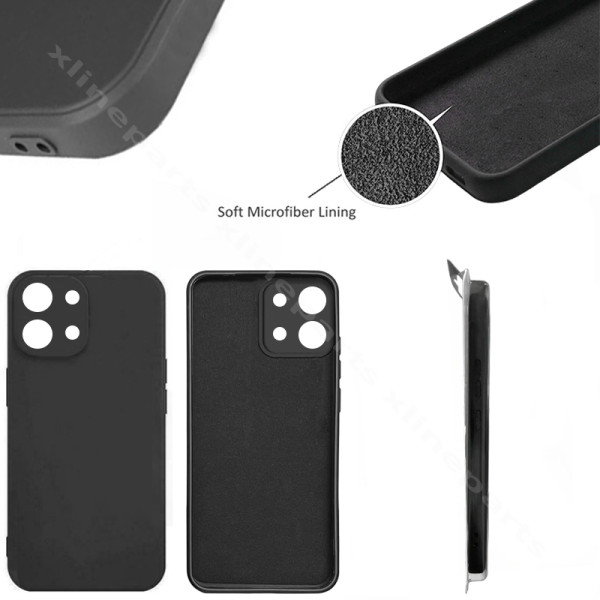 Back Case Silicone Complete Xiaomi Redmi Note 13 5G black