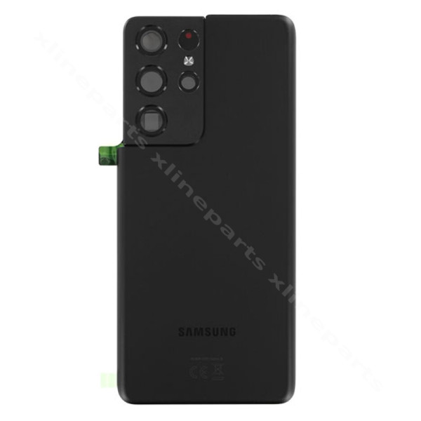 Back Battery Cover Lens Samsung S21 Ultra G998 black