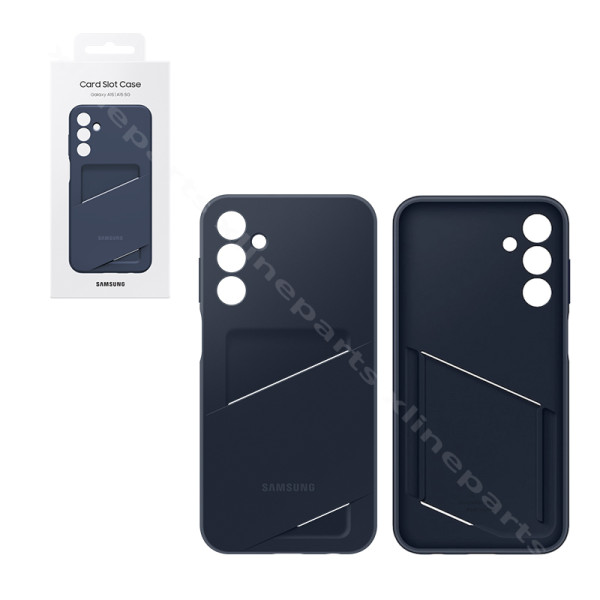 Задний чехол Слот для карт Samsung A15 4G A155/A15 5G A156 синий черный (оригинал)