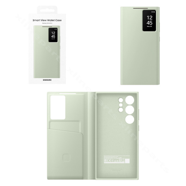 Флип-кейс Smart View Wallet Samsung S24 Ultra S928 светло-зеленый (Оригинал)