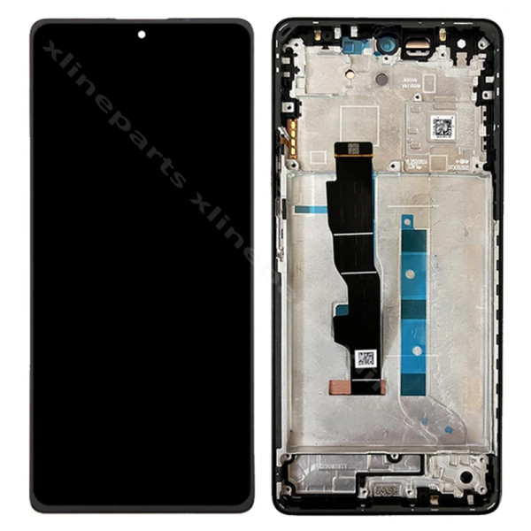 LCD Complete Frame Xiaomi Redmi Note 13 5G black (Original)