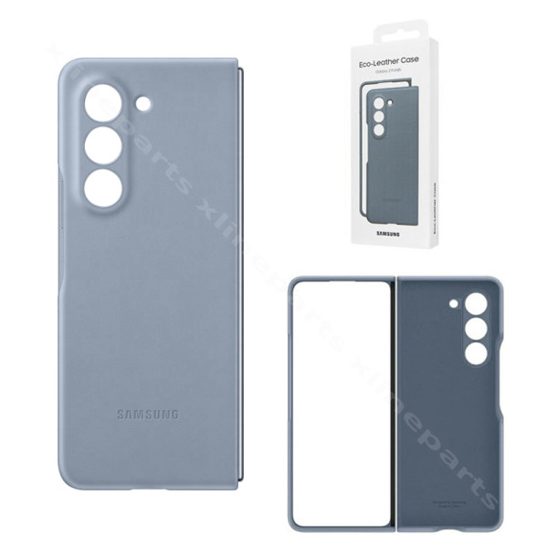 Задний чехол Экокожа Samsung Z Fold5 F946 синий (Оригинал)