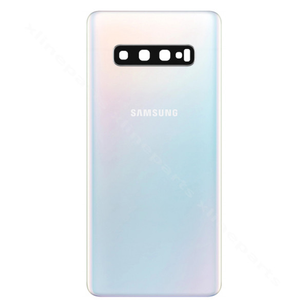 Задняя крышка аккумуляторного отсека для объектива камеры Samsung S10 G973 белый