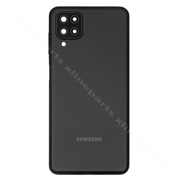 Крышка задних батареи Samsung A12 A127 Black (оригинал)