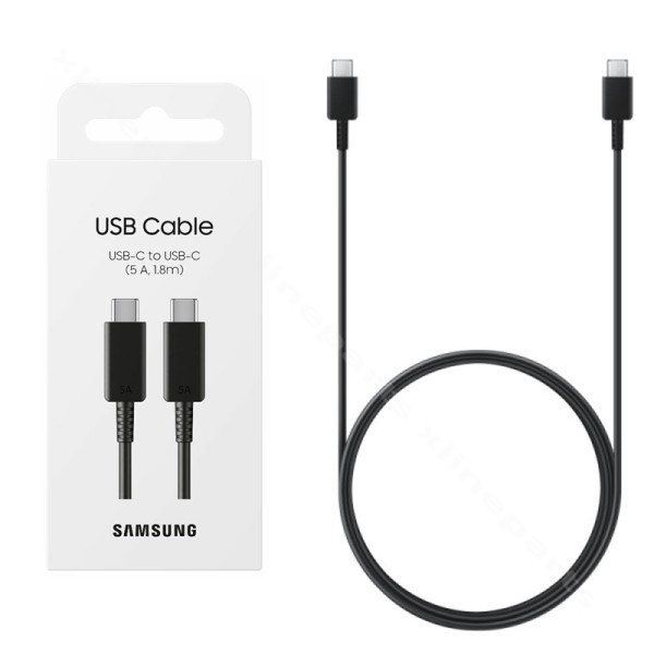 Кабель USB-C на USB-C Samsung 5A 1,8м черный