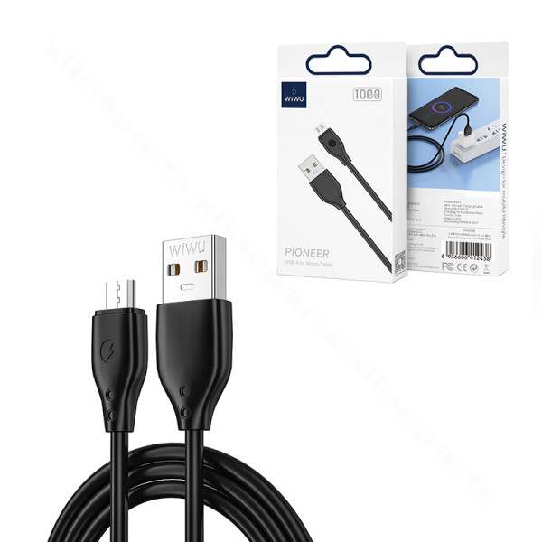 Καλώδιο USB σε Micro USB Wiwu Pioneer Series Wi-C001 2.4A 1m μαύρο