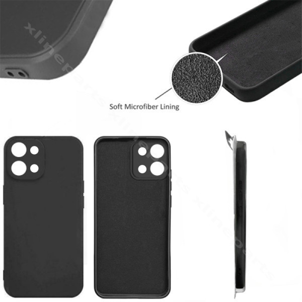 Back Case Silicone Xiaomi Poco M6 Pro 4G black