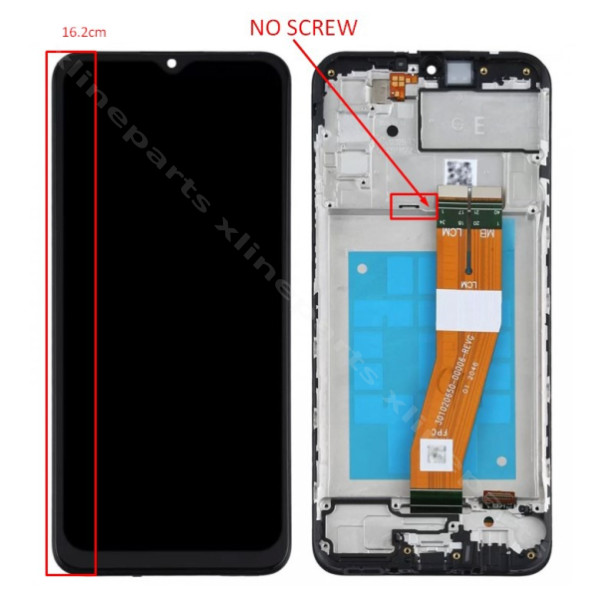 LCD Complete Frame Samsung A02s A025G black _OEM NoEU