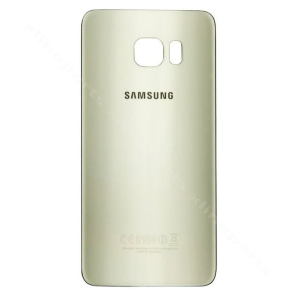 Задняя крышка аккумуляторного отсека Samsung S6 Edge Plus G928 золотистая
