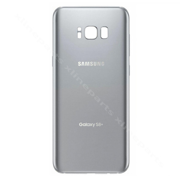 Задняя крышка аккумуляторного отсека Samsung S8 Plus G955 серебристая