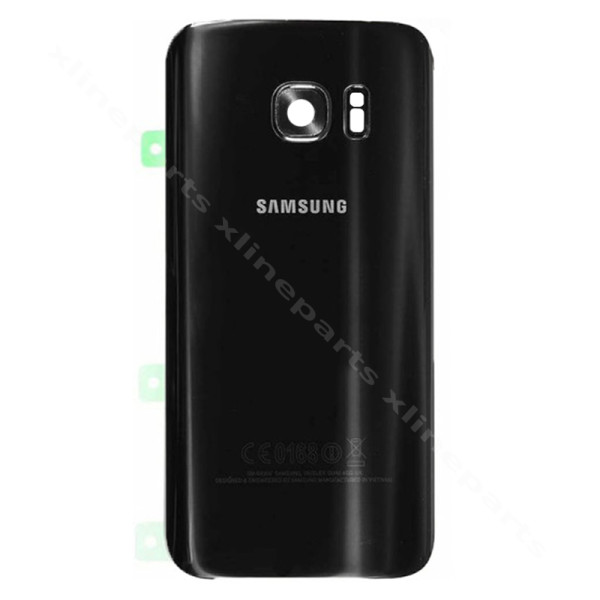 Back Battery Cover Lens Samsung S7 G930 black OEM