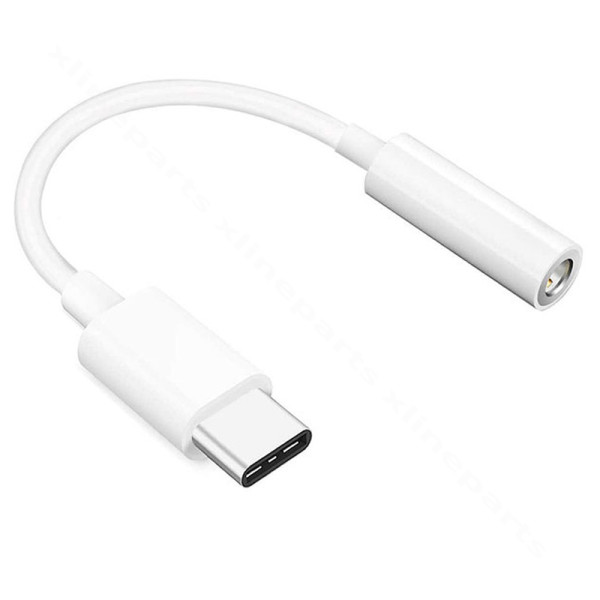 Adapter USB-C Male to 3.5mm Female white