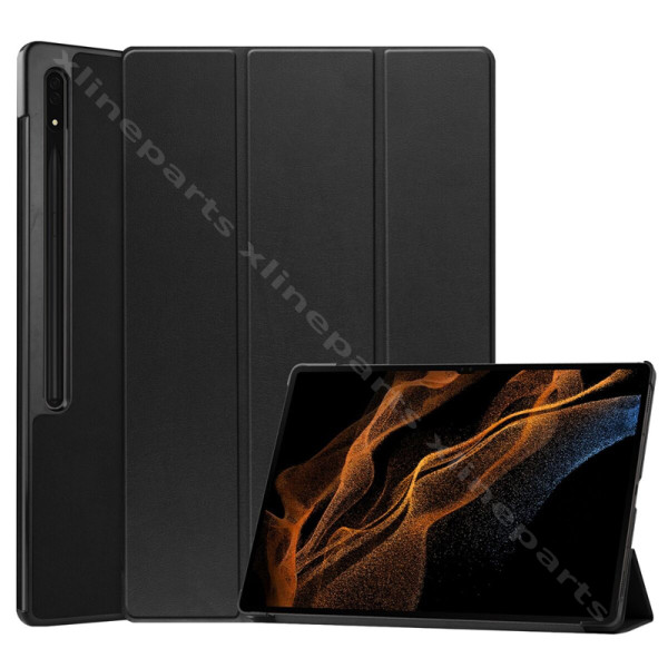 Θήκη Tablet Tri-Fold Samsung Tab S9 Ultra X910/X916 μαύρη