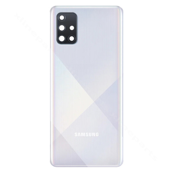Back Battery Cover Lens Samsung A71 A715 silver