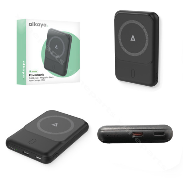 Power Bank Alkaya Thor Magsafe USB/ USB-C 5000mAh black