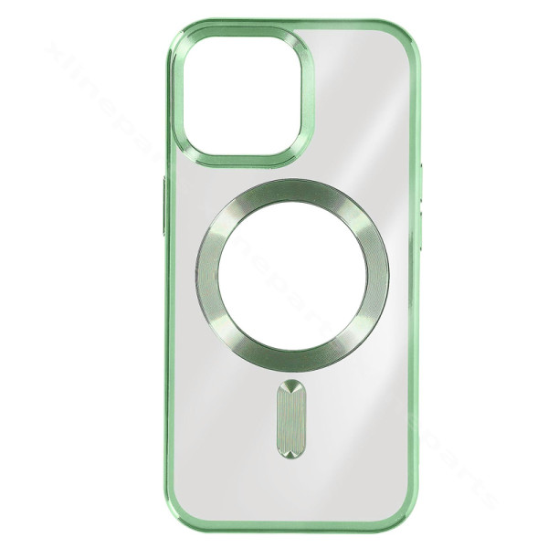 Back Case Magsafe Apple iPhone 15 clear dark green