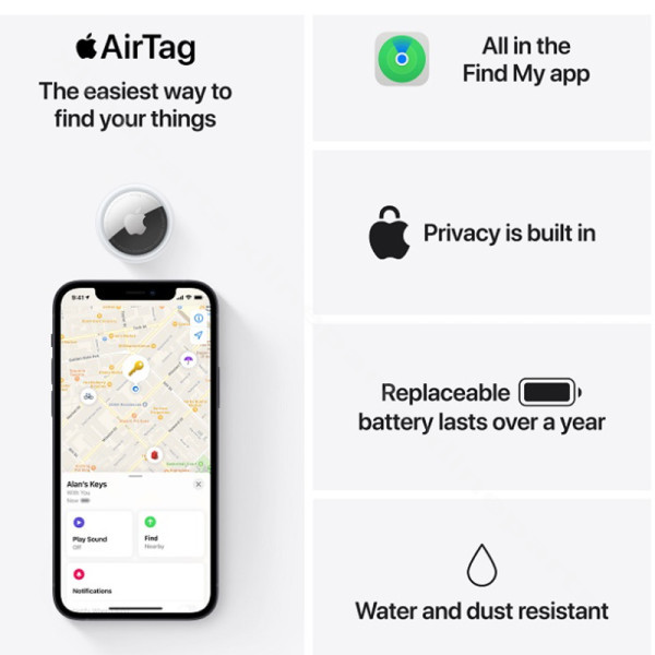 Apple AirTag white (4 Pack)