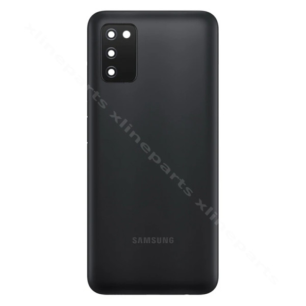 Back Battery Cover Lens Samsung A03s A037F black