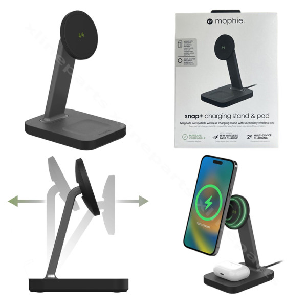 Wireless Charger Mophie UNV Snap Plus Stand 2-in-1 15W UK black