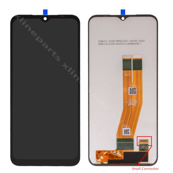 Полный ЖК-дисплей Samsung A14 4G A145P/ A145R, черный (оригинал)* (желтый гибкий)