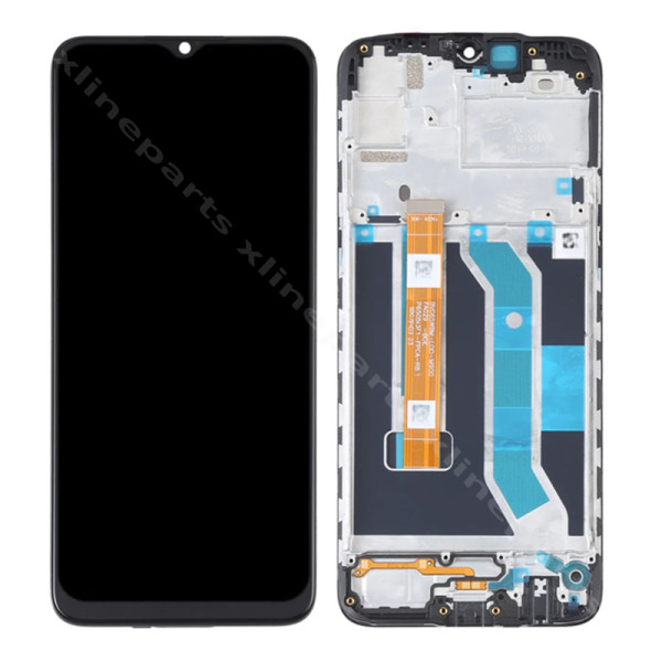 LCD Complete Frame Realme C3 black OEM