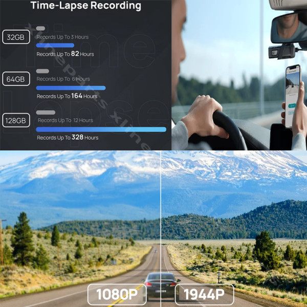 Dash Cam 70mai M500 1944P Wi-Fi GPS AI 128GB black
