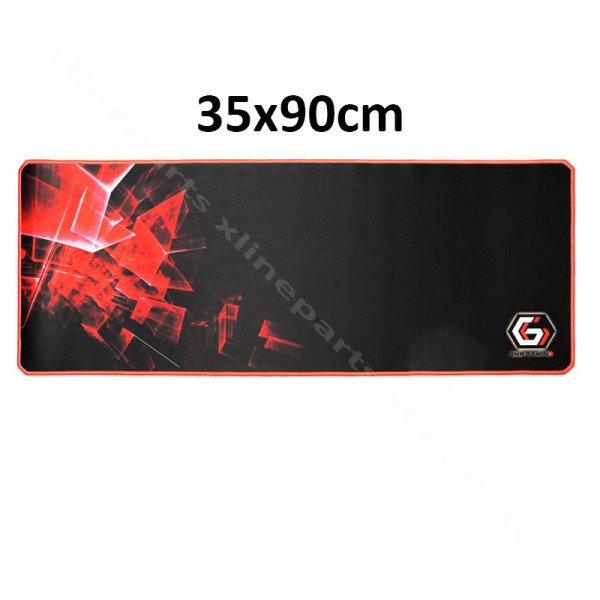 Mouse Pad Techmade Anti-Slip 35x90cm black red